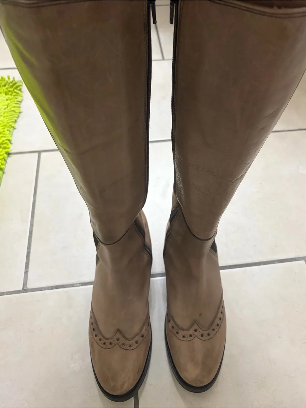 Tall Women's Riding Boots in Taupe